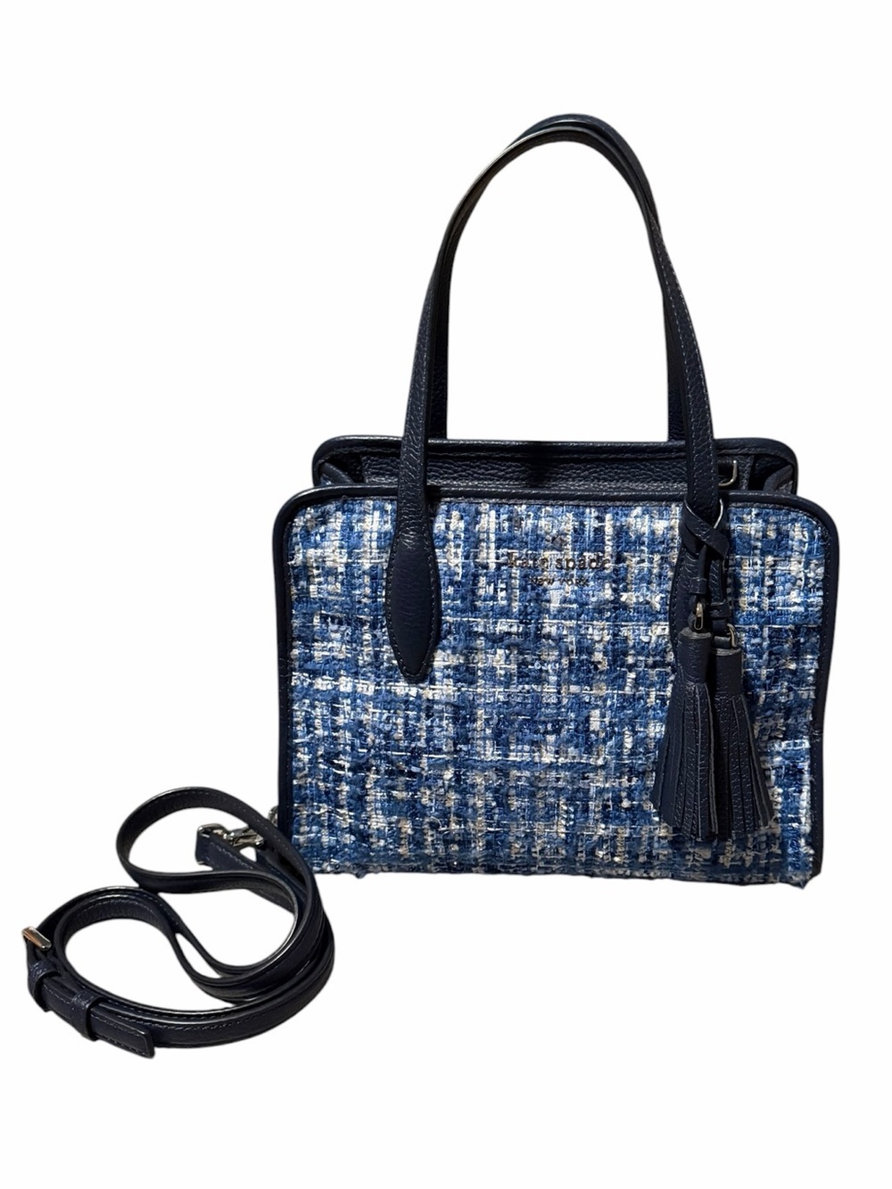 Kate Spade Rowe Tweed Small Top Zip Satchel NWOT